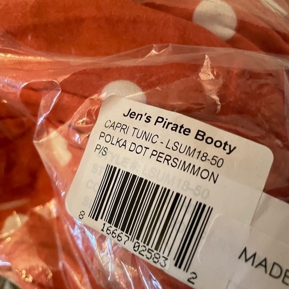 JEN'S Pirate Booty Capri Tunic in Polka Dot Persimmon - Picture 9 of 15